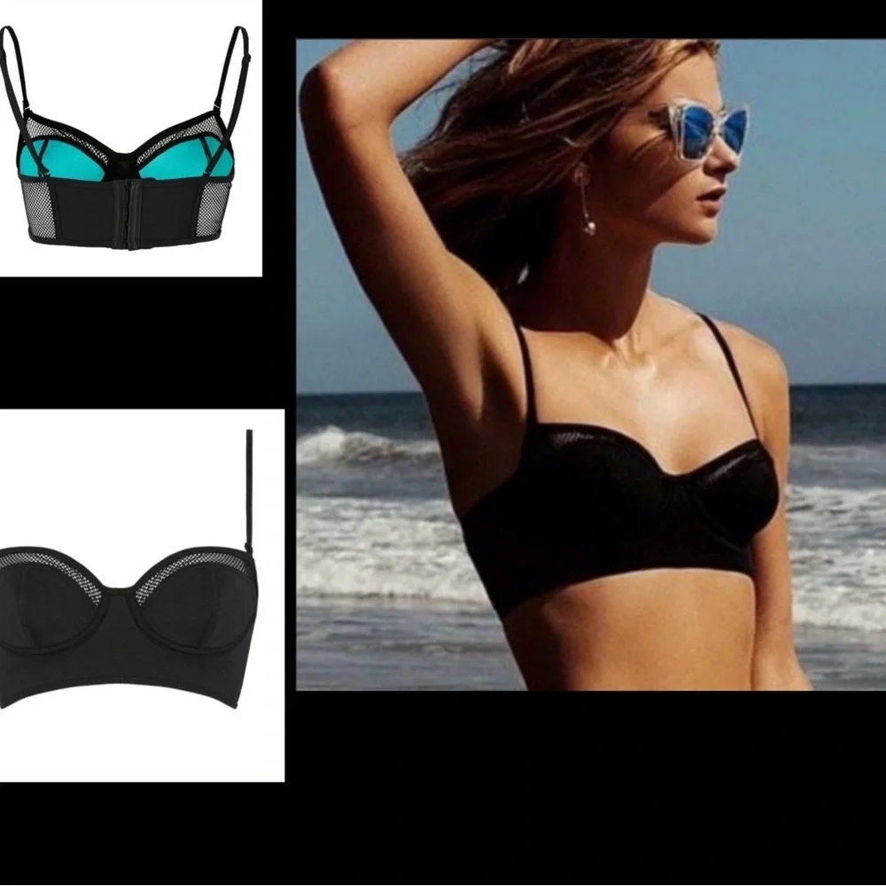 Kendall Kylie Topshop Mesh Swim Bikini Top Sz 4